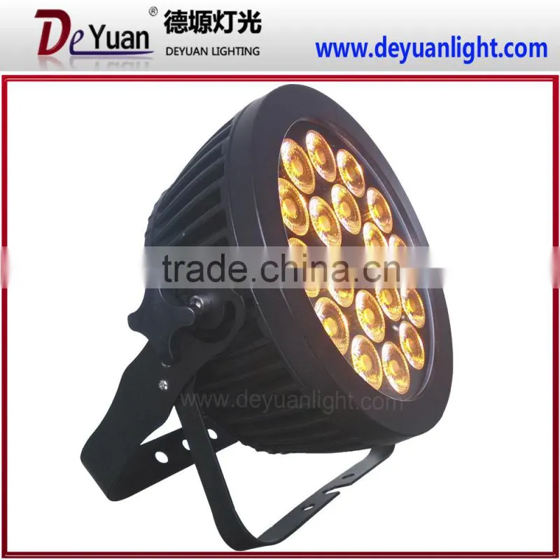 New design 18pcs 6in1 waterproof outdoor ip65 flat par light