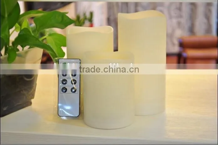 Romantic Flameless paraffin LED wax CandleLight with 18keys Remote Color Changing