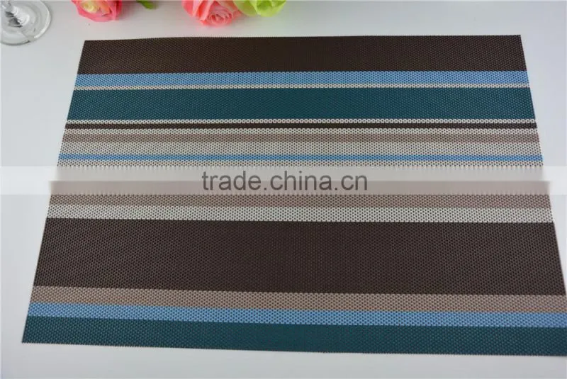 Europe fashion new style Blue with brown strip rainbow placemat