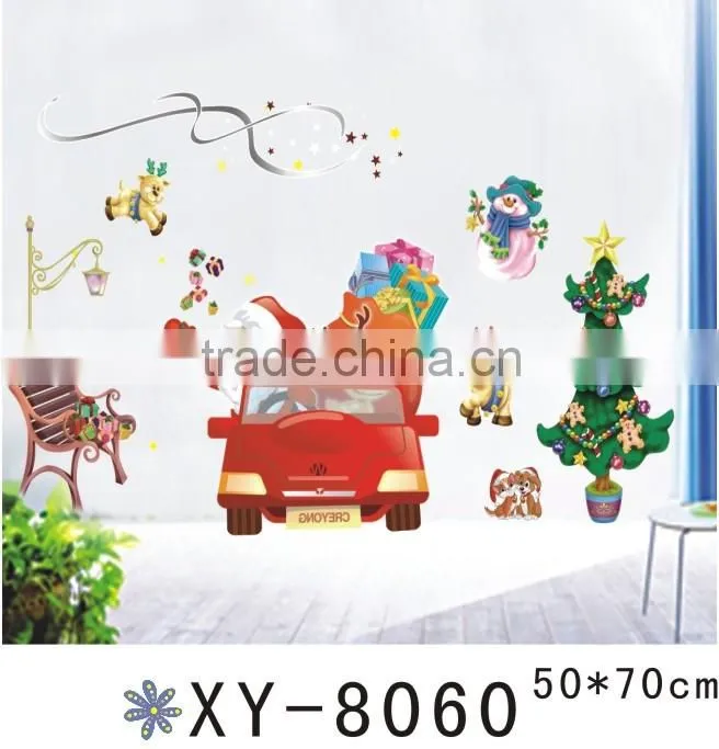 ALFOERVER pvc snow mountain christmas wall decals