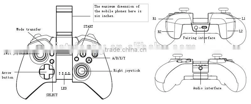 Ipega 9038 Mobile Phone Mini Wireless 2.4G Game Controller for IOS & Android