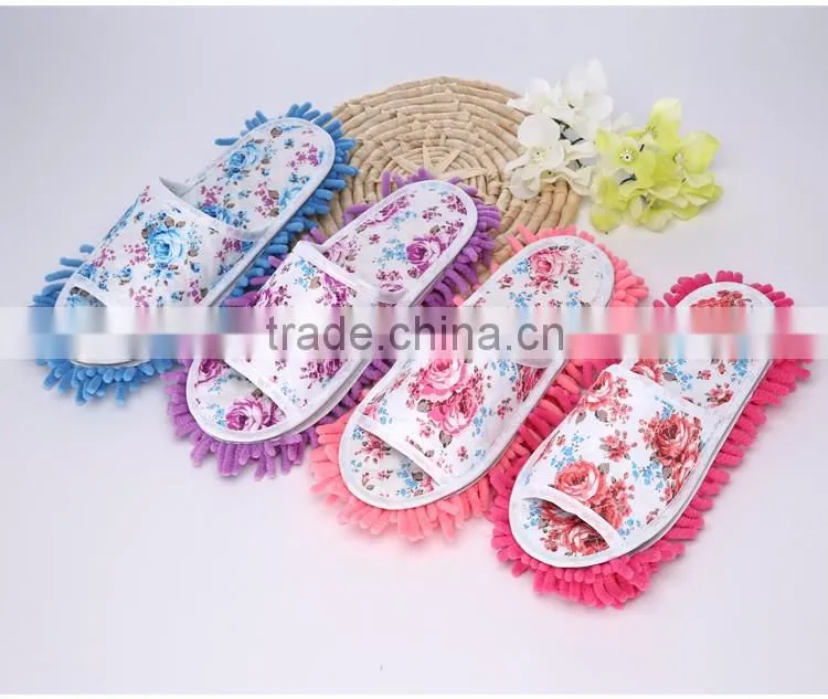 Clean Felt Shoes Cheap Price Kitchen Dust Chenille Mop Slippers