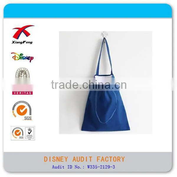 Lady reusable canvas shopping tote bag hand bag
