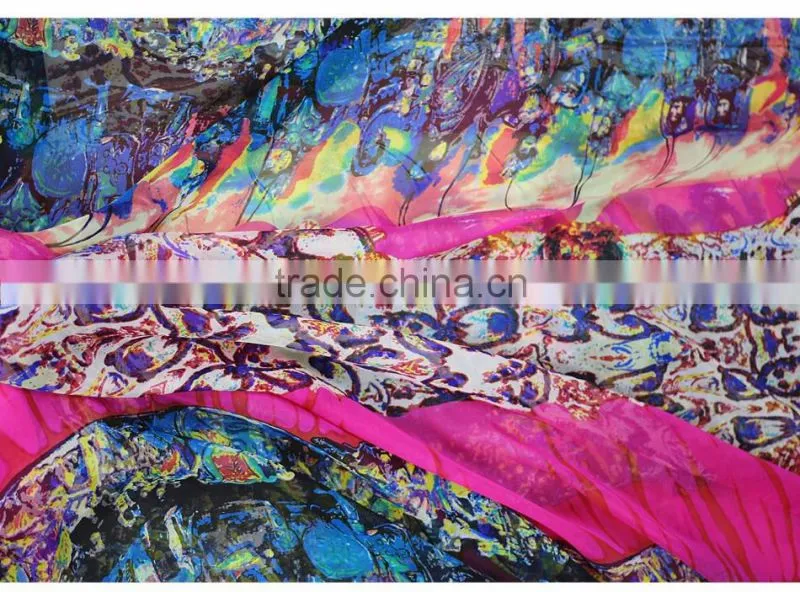 Supply 100% silk satin chiffon fabric