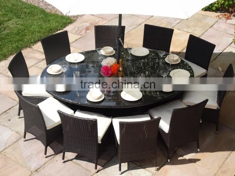 PE rattan outdoor furniture dining table and chair (DH-N9075)