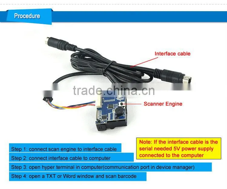 LV12 CCD OEM Cheap 1D Android Barcode Scanner for Ticketing Machine