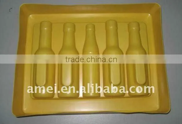 OEM pvc blister beer packing tray,vacuum forming,HL-366