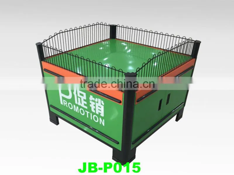 Fashion design popular supermarket metal folding promotion table / Steel display cart/Stand promotional table