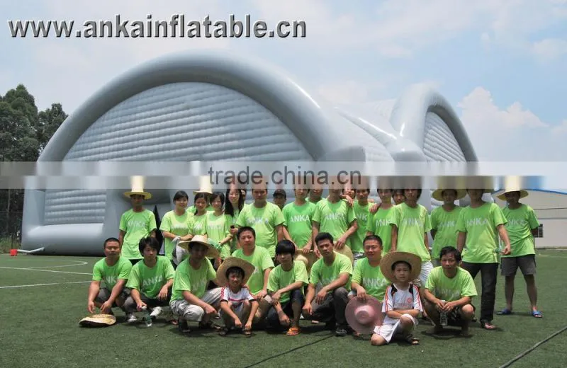 Inflatable dome tent (geodesic , transparent)