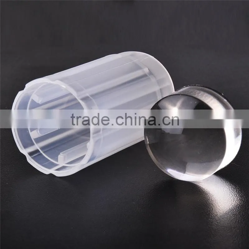 2016 New Silicone Transparent Stamp Nail Art Scraper Image Transfer Manicure Tool