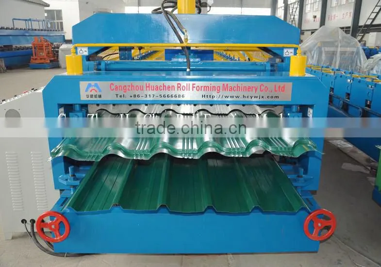 Corrugated iron roofing sheet roll forming machine/ corrugated roof tile making machinery