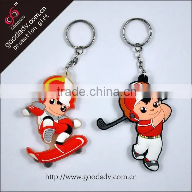 Fashion new products custom soft pvc cartoon character gift keychains
