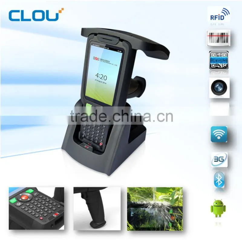 Android mobile rfid card reader with GPS, 3G, UHF RFID handheld reader