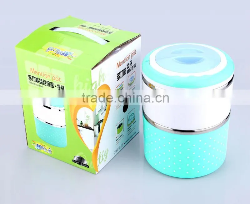 smashbox 2 layers thermos lunch box with soup contain and cover
