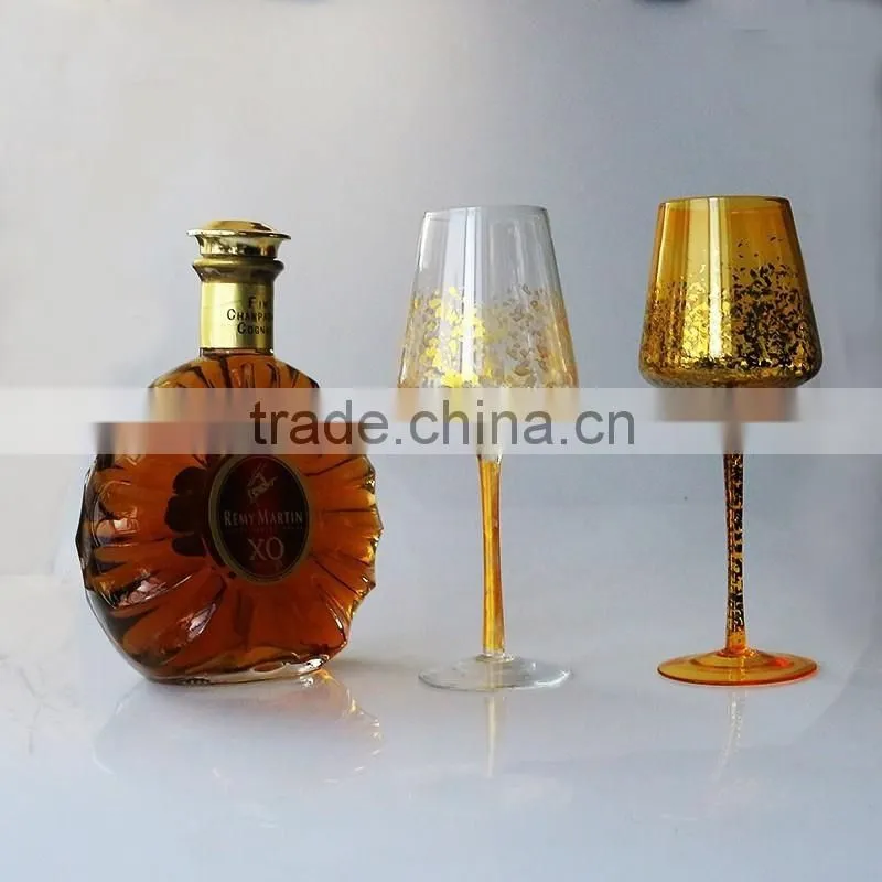 Electroplating Scrap Gold Wine Glass Bottle
