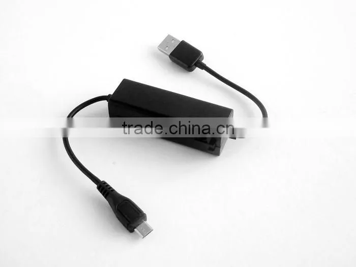 computer USB micro phone charge cable with 3 port usb hub