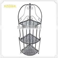 NEW Freestanding Painted Metal 3 Tire Shelf Display