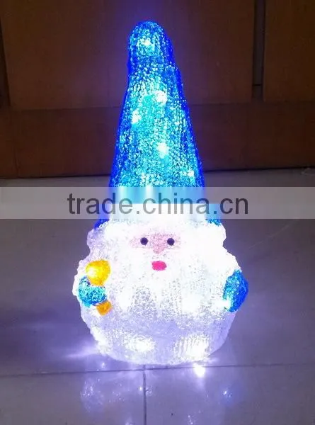 3D acrylic santa claus motif LED christmas light