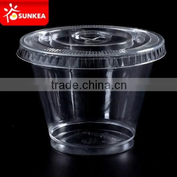 Food grade clear PET plastic swirl cup