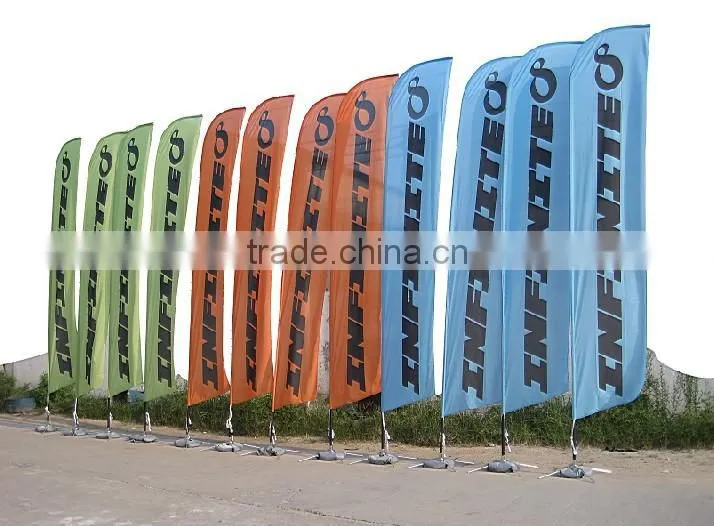 Beach Flying Flagpole, Fiberglass Advertising Flag Banner Stand
