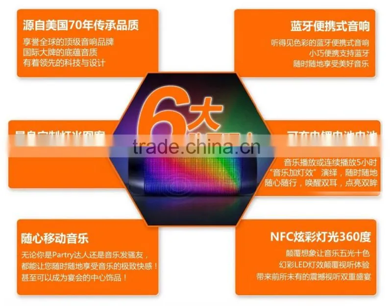 Speakers Bluetooth speaker Dazzle colour speaker Led speaker Charging speaker Portable speaker Led magic lantern effect speaker