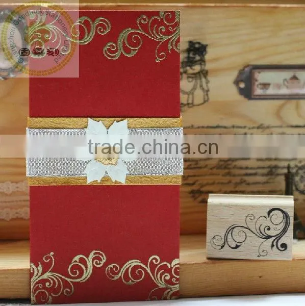 Custom animal logo wooden stamp block set
