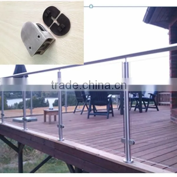casting 1/2"stainless steel 316 glass clamp flat base