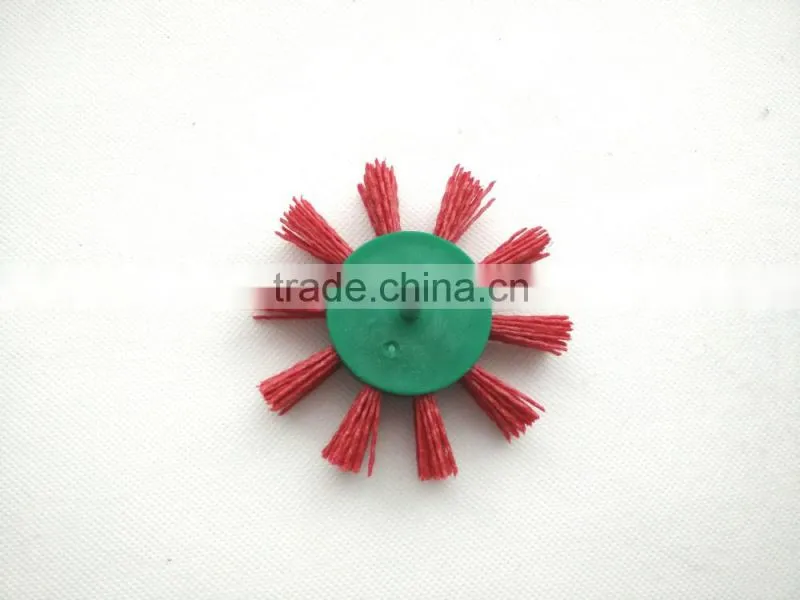 nylon wire punched flapper brushes 10 rows, diameter 100mm or 4"