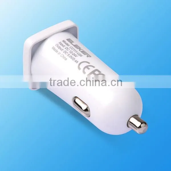 universal car chargers 5V 2.4A portable car cell phone chargers