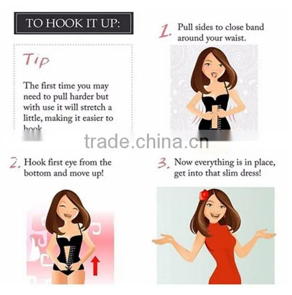 2016 New Fashion Latex Waist Trainer 9 Steel Boned Waist Training Corsets Latex Waist Cincher Sexy Women Shapewear