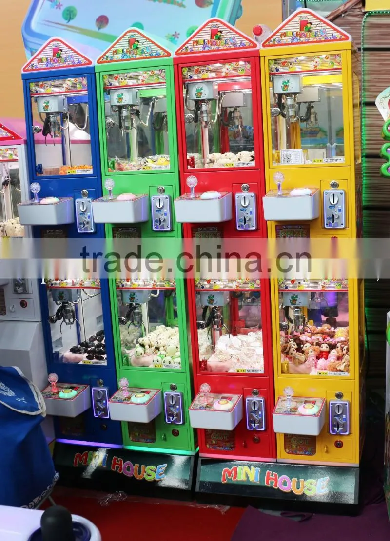 New Design Mini House 4 Parts of Claw Crane Machine Arcade Game for Gift Coin Selector Game