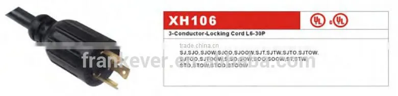 Amercia NEMA L6-30P UL power cord