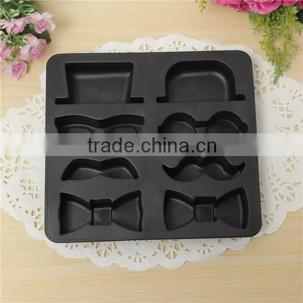 Ice Cube Tray Mold Beard Glasses Hat Tie Gentleman Glasses Freeze Mould Maker Ecellent Quality