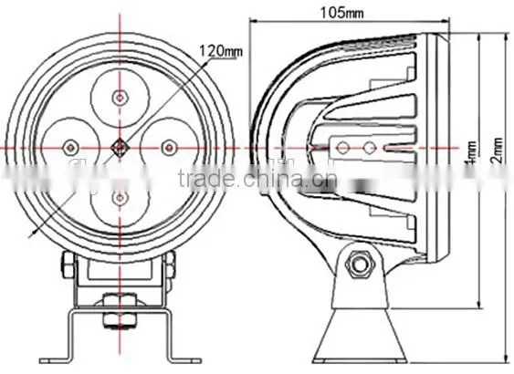 40w led 4inch round 12v offroad spot/flood led working drive light,tractor SUV, UTV, ATV, Boat,LED work light,4X4 Offroad