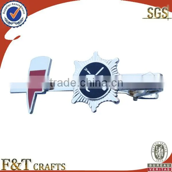 Souvenir high quality metal tie bar and cufflink set/wholesale tie bar