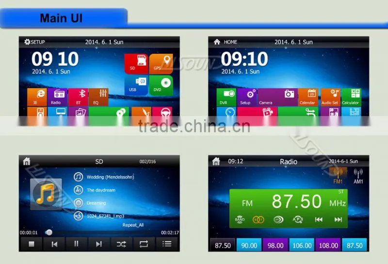 2din touch screen car radio for fiat punto