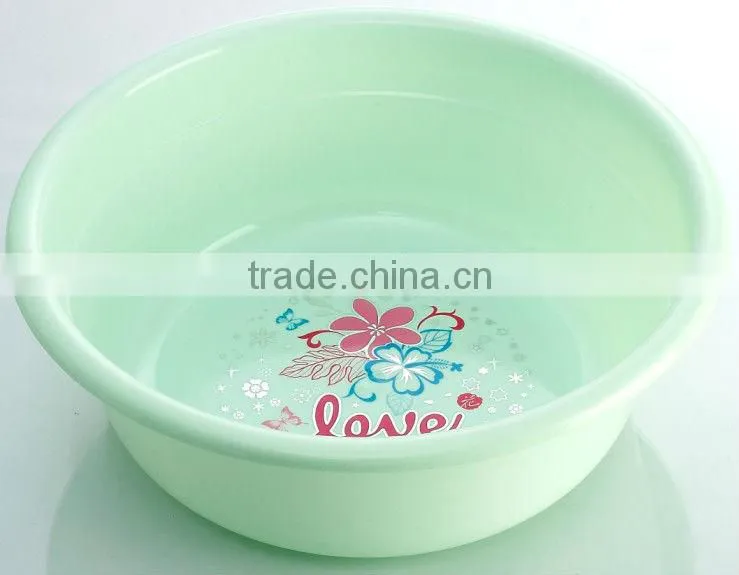 wholesale high grade middle size plastic round basin cup ,palstic wash basin ,plastic foot basin