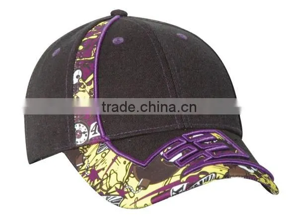 fashion High Quality Baseball Hats Top Quality Custom fiber optic Baseball Cap with leds(REACH)