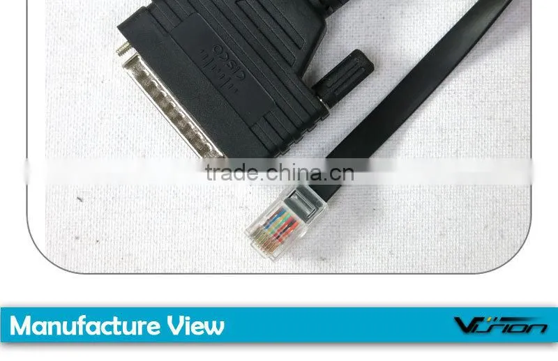 Cisco DB25 to RJ45 CAB-CONAUX Modem/Console Cable, 72-3663-01