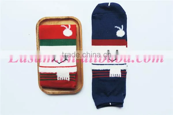 Christmas designs pure cotton stylish warm christmas socks for girl
