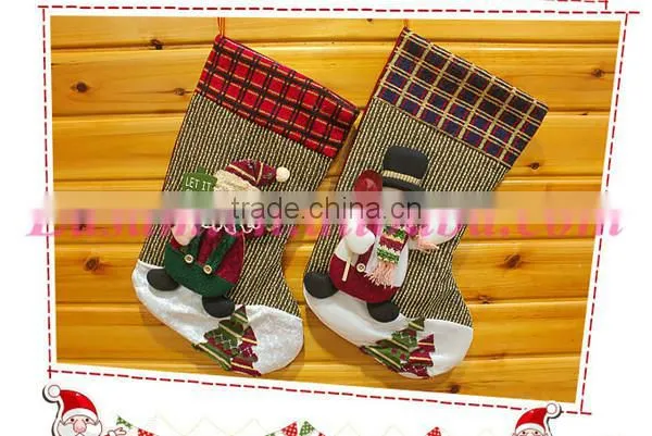Bulk handmade woven party occasion christmas stockings 45*28cm