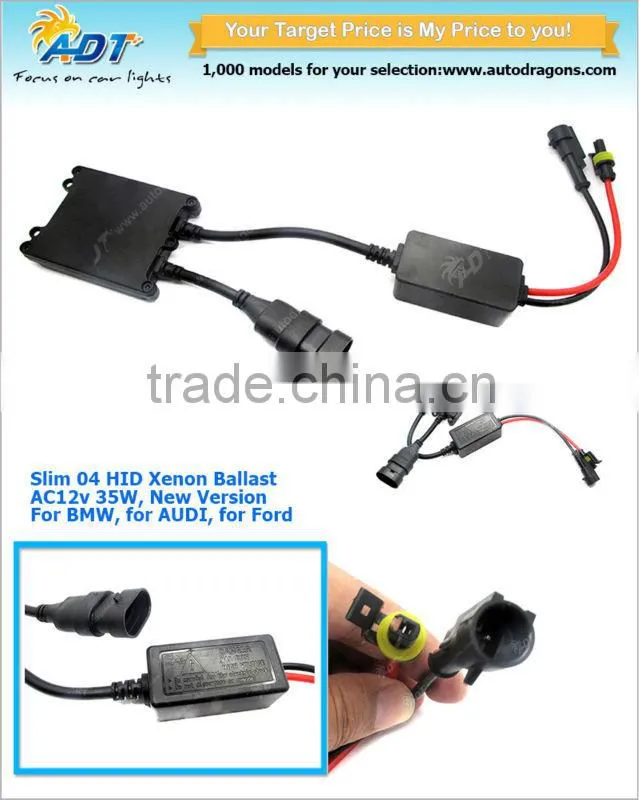HID Xenon Lamp Type and CE RoHS IP67 Certification slim 35w hid xenon kit