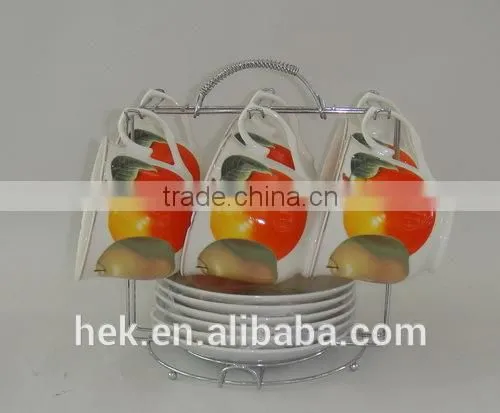 flower colored tea cup and saucer sets