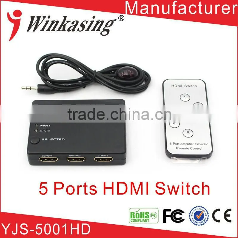 HDMI V1.4 4K 2K and HDMI V1.3 1080P supported 5X1 mini HDMI Switch