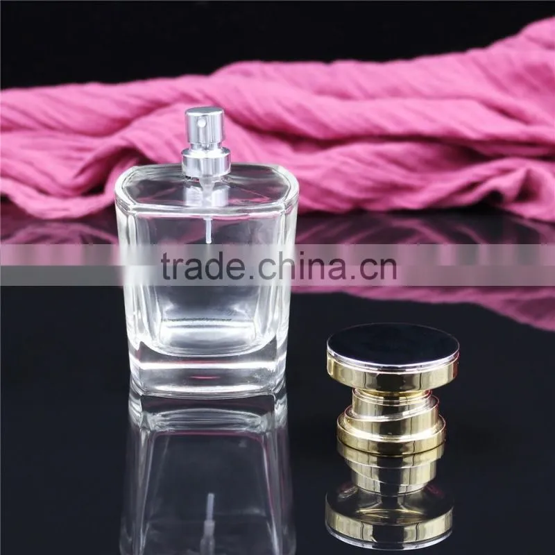 classic sqaure 100ml empty glass bottle for perfume