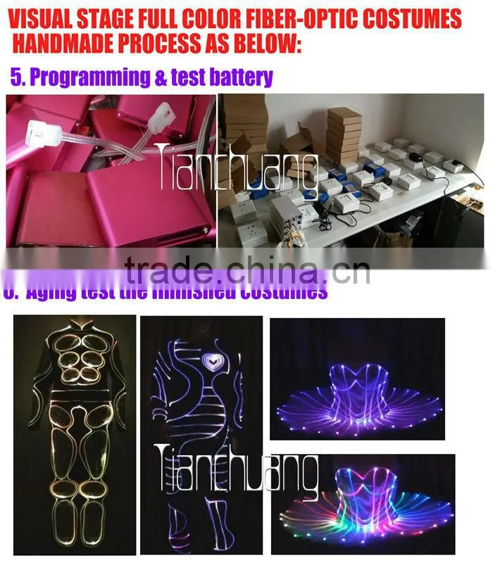 Fiber Optic Light Zippered Jumpsuit, Fiber Optic Stage Jumpsuit, Fiber Optic Dancer Jumpsuit