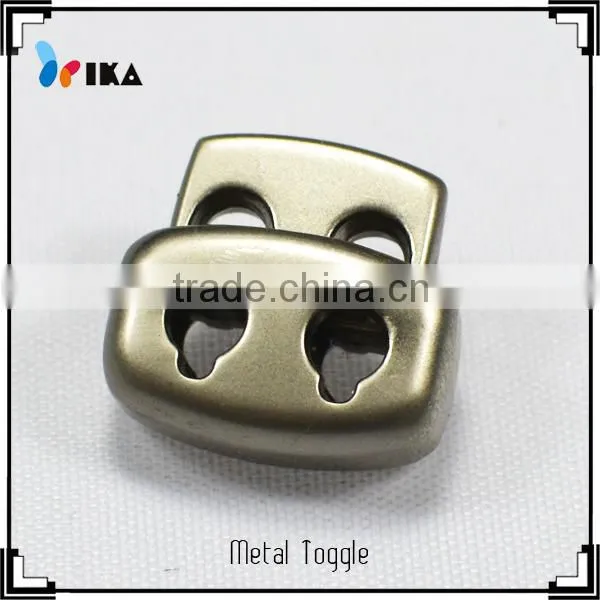 two hole metal toggle button for garment