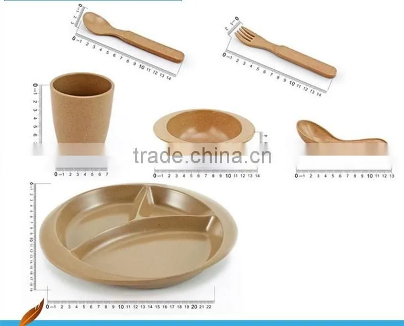 Wholesale Children's Biodegradable bamboo Tableware set