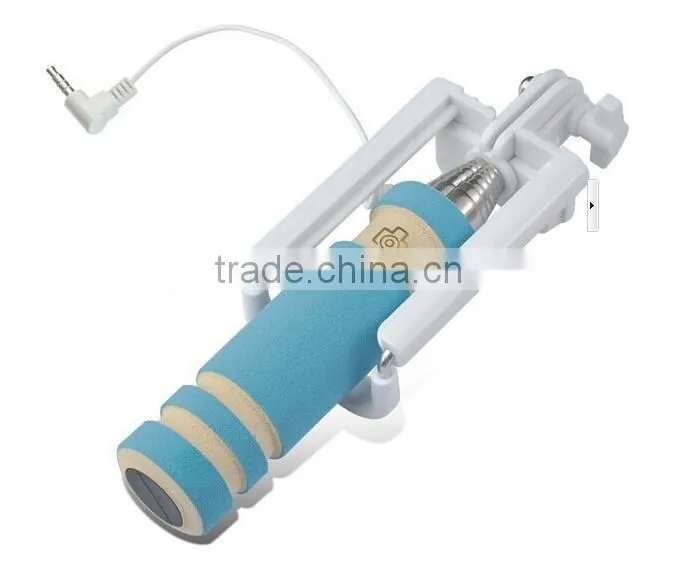 mini selfie stick 13.5 cm 2015 Top Hot 13.5cm Super Mini Wired Selfie Stick Handheld Monopod