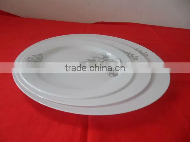 Disposable plastic white tray